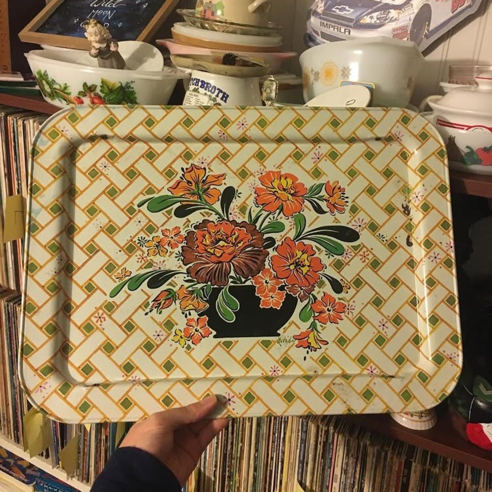 1970 L A V A D A Metal Tv Lap Tray